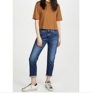 AG ED ADRIANO GOLDSCHMIED the ex-boyfriend slouchy slim darkwash jeans s…